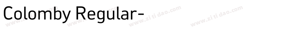Colomby Regular字体转换